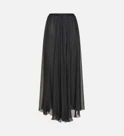 forte_forte long skirt in silk chiffon noir^ Skirts