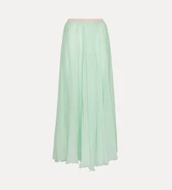 forte_forte long skirt with an elasticated waistband mint^ Skirts