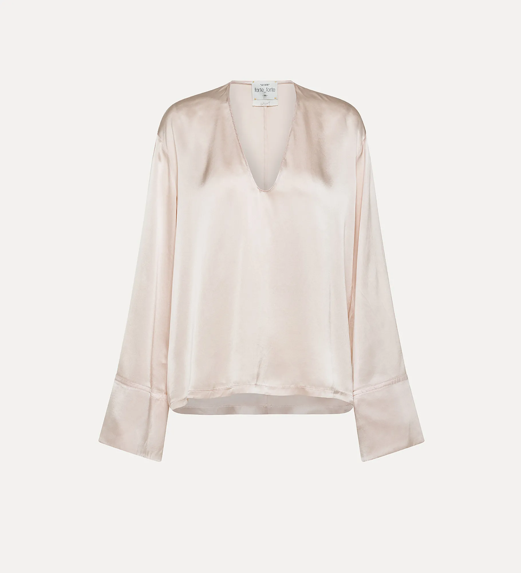 forte_forte long–sleeve silk top oyster^ Shirts