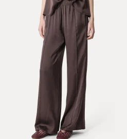 forte_forte loose–fitting jogging pants in silk satin lava^ Pants