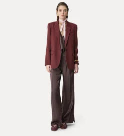 forte_forte loose–fitting jogging pants in silk satin lava^ Pants