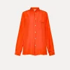 forte_forte mandarin–collar shirt in silk papavero^ Shirts