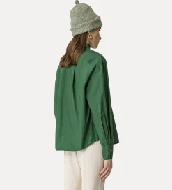 forte_forte mannish essential shirt in BCI cotton poplin malachite^ Shirts