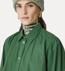 forte_forte mannish essential shirt in BCI cotton poplin malachite^ Shirts