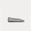 forte_forte mesh ballet flat with diamanté detailing nero^ Shoes