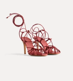 forte_forte nappa sandals with a slender heel lacca^ Shoes