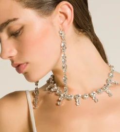 forte_forte necklace with crystals crystal^ Jewels