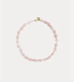 forte_forte necklace with gemstone flowers quarzo rosa^ Jewels