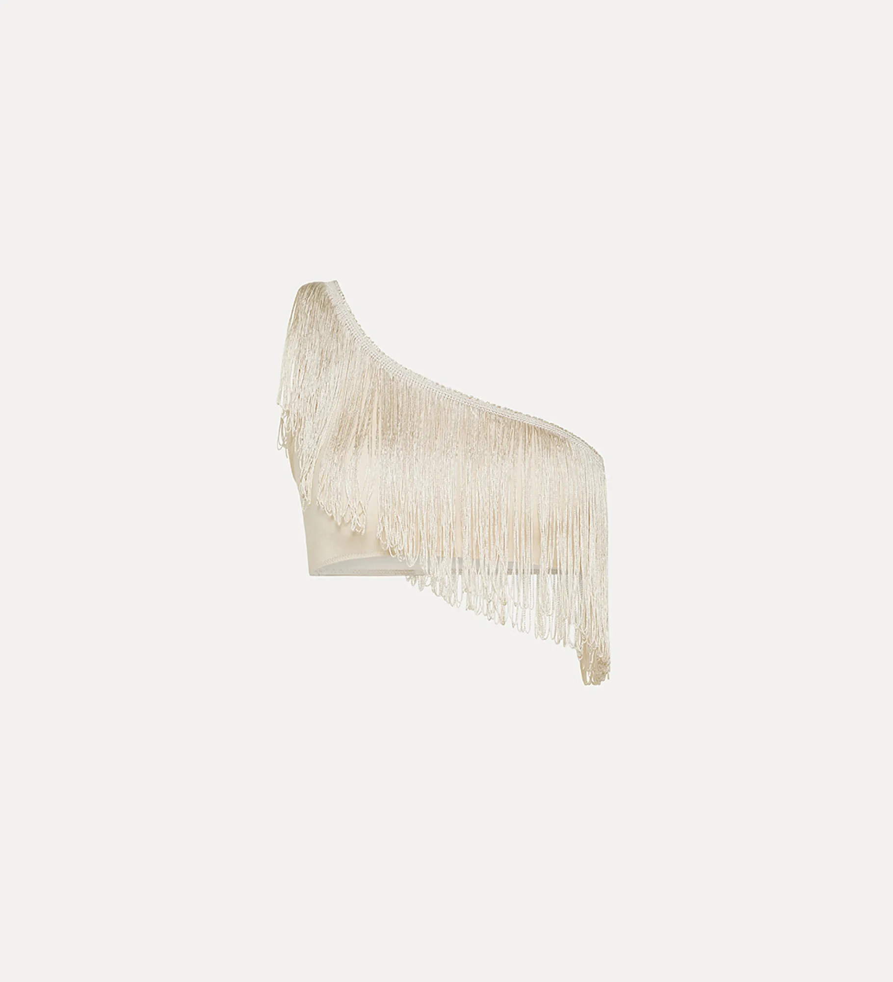 forte_forte one–shoulder top in jersey with fringing orchidea^ Beachwear And Lingerie