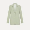 forte_forte oversized fil–à–fil jacket for women aloe^ Jackets