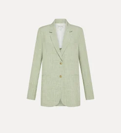 forte_forte oversized fil–à–fil jacket for women aloe^ Jackets