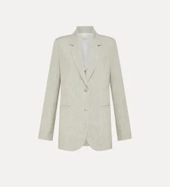 forte_forte oversized fil–à–fil jacket for women madreperla^ Jackets