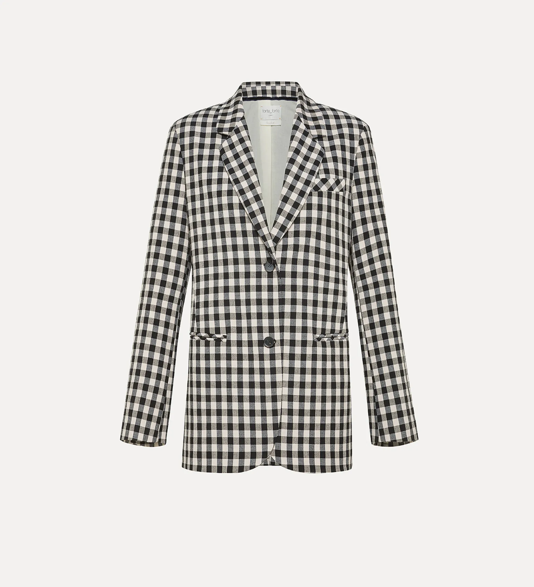 forte_forte oversized gingham–check jacket abisso^ Jackets