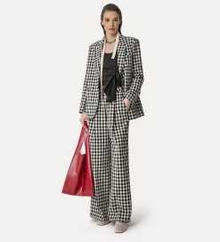 forte_forte oversized gingham–check jacket abisso^ Jackets