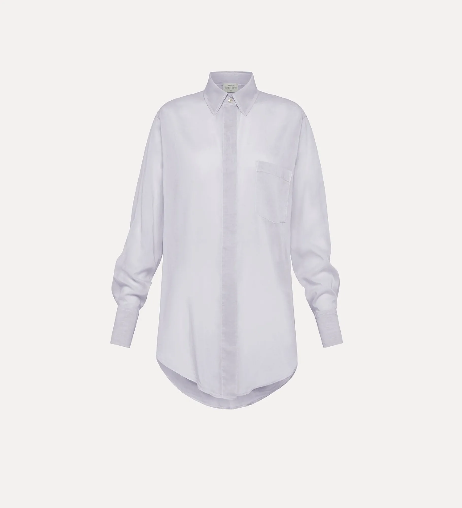 forte_forte oversized pared–back shirt in voile lilac^ Shirts