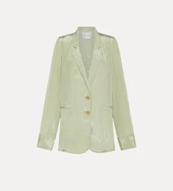 forte_forte oversized satin jacket for women aloe^ Jackets