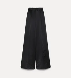 forte_forte palazzo pants in contemporary duchesse nero^ Pants