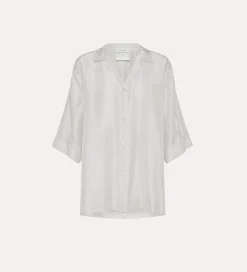 forte_forte pared–back shirt in habotai silk madreperla^ Shirts