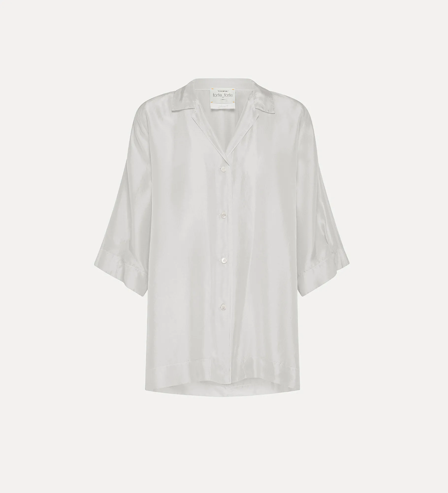 forte_forte pared–back shirt in habotai silk madreperla^ Shirts