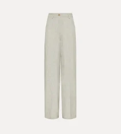 forte_forte 5–pocket fil–à–fil trousers for women madreperla^ Pants