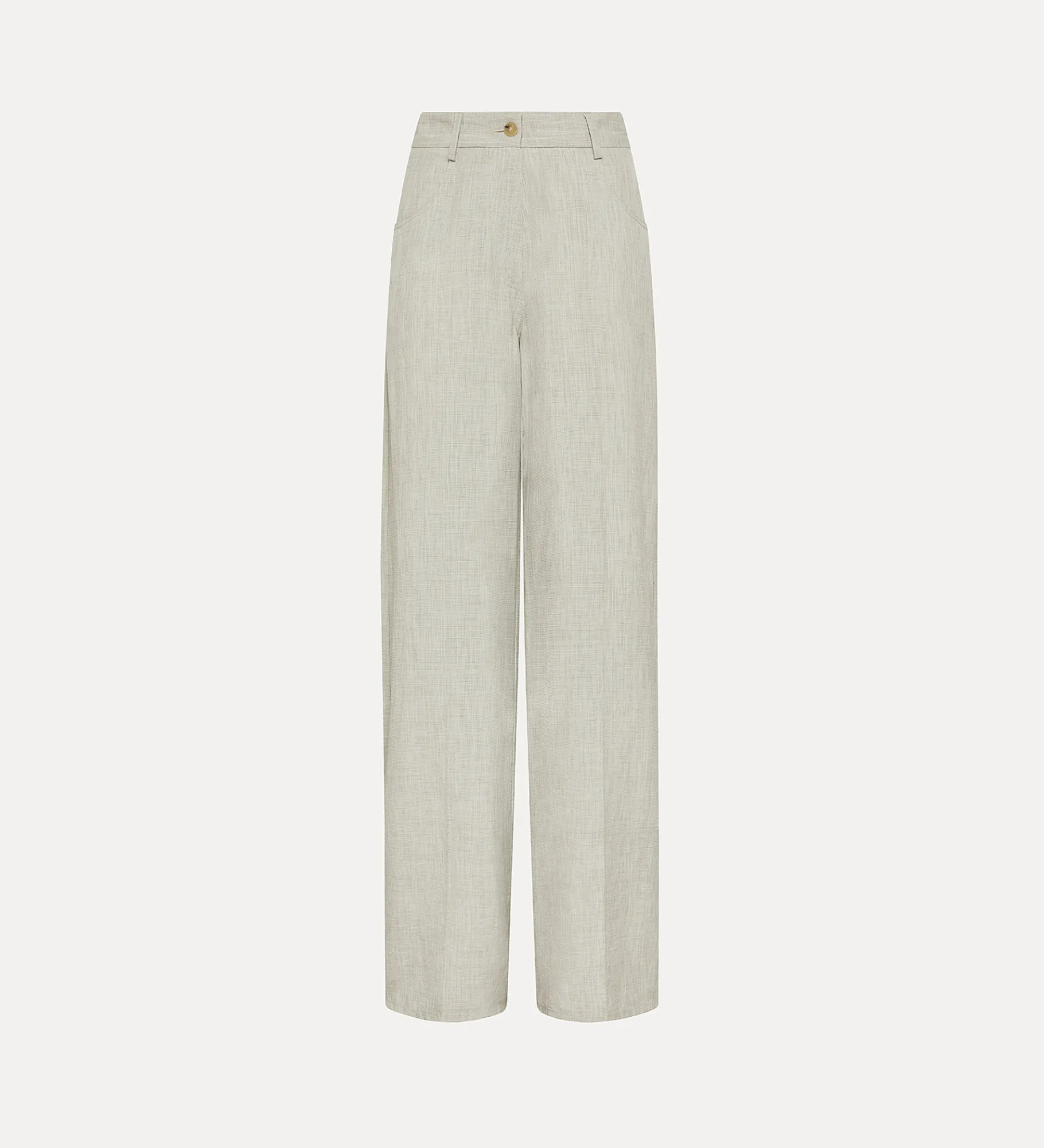 forte_forte 5–pocket fil–à–fil trousers for women madreperla^ Pants