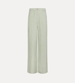 forte_forte 5–pocket fil–à–fil trousers for women aloe^ Pants