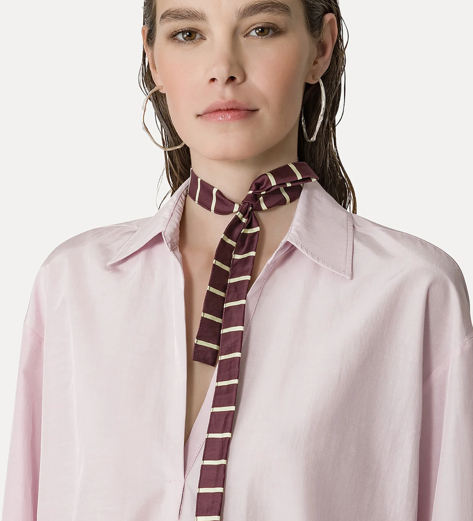 forte_forte polo shirt in taffeta oyster^ Shirts