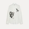 forte_forte poplin shirt with embroidered detailing oyster^ Shirts