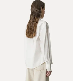 forte_forte poplin shirt with embroidered detailing oyster^ Shirts