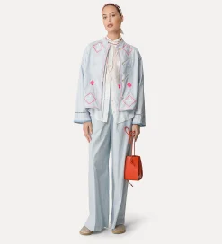 forte_forte poplin shirt with “oniric blossom” embroidered detailing rugiada^ Shirts