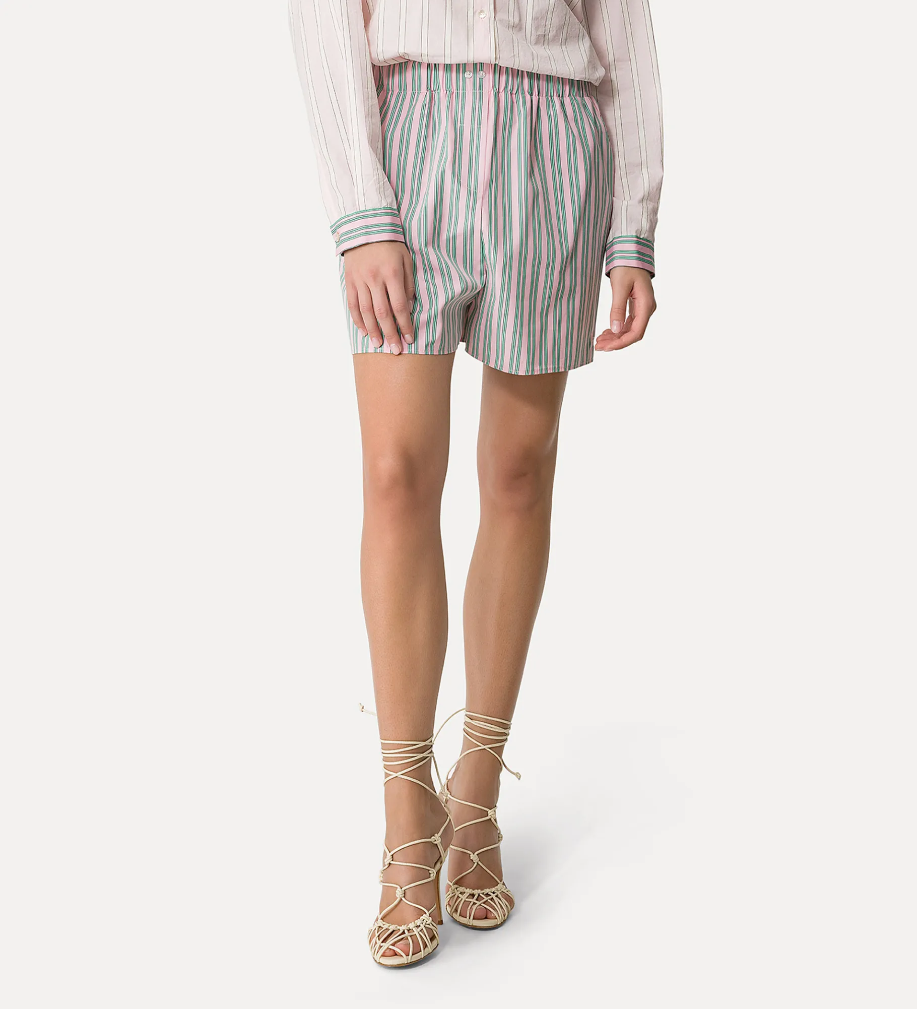 forte_forte poplin shorts for women rose^ Pants