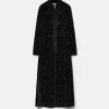 forte_forte quilted velvet coat with glitter polka dots nero^ Coats