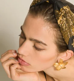 forte_forte "frangipane" flower sculpted earrings oro^ Jewels