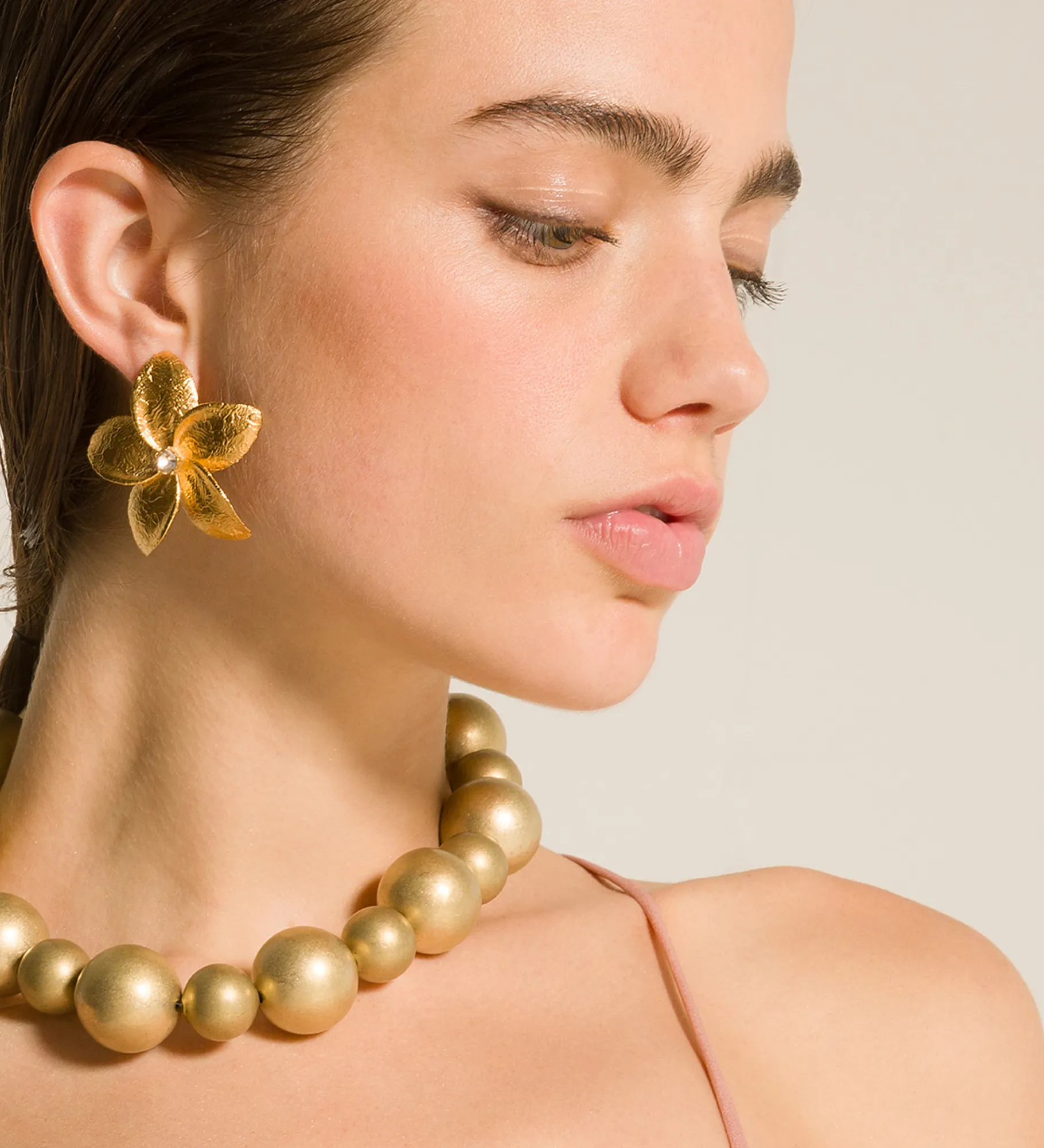 forte_forte "frangipane" flower sculpted earrings oro^ Jewels
