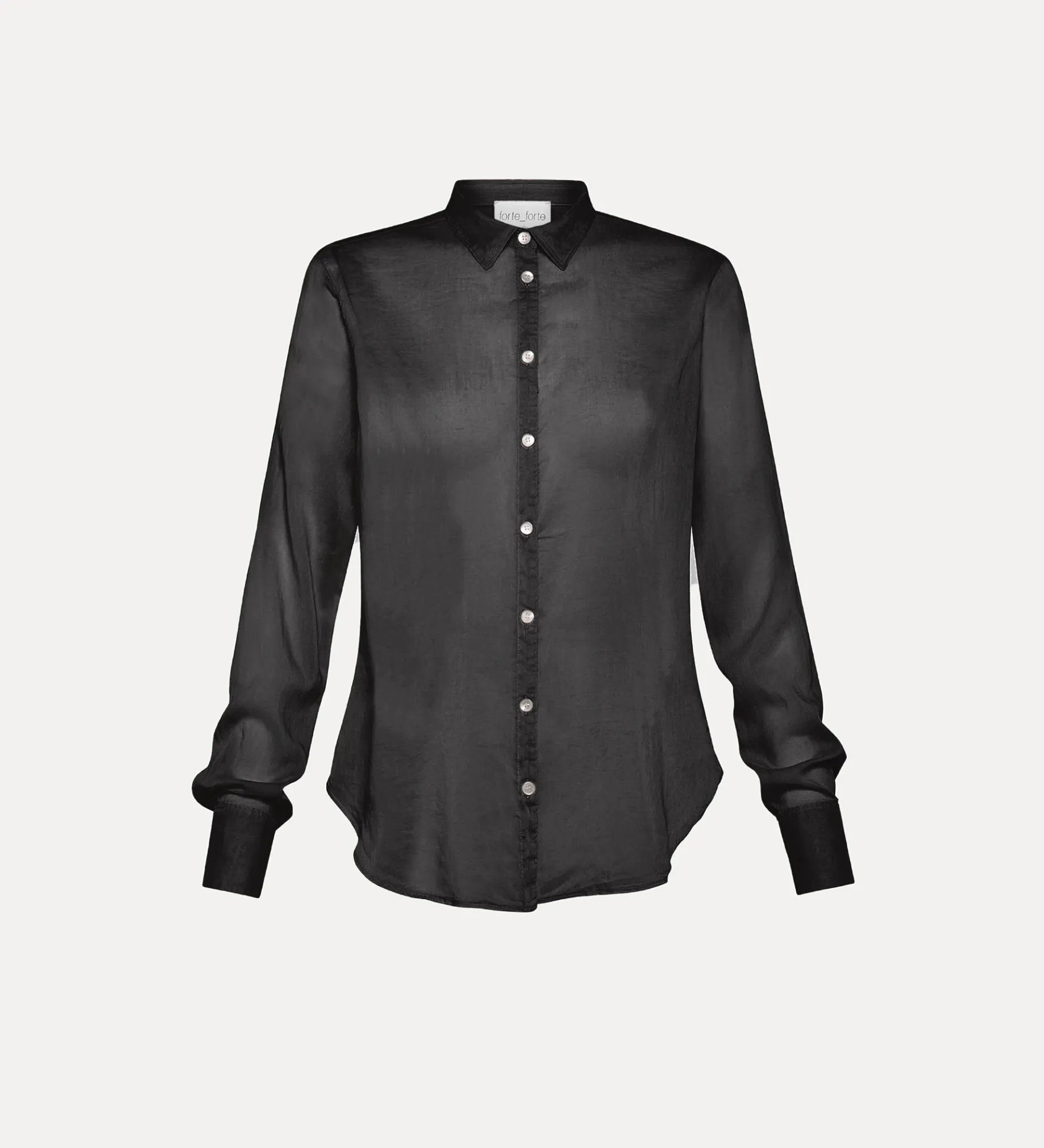 forte_forte regular–fit shirt nero^ Shirts