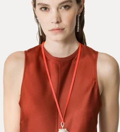 forte_forte round–neck satin dress terre^ Dresses