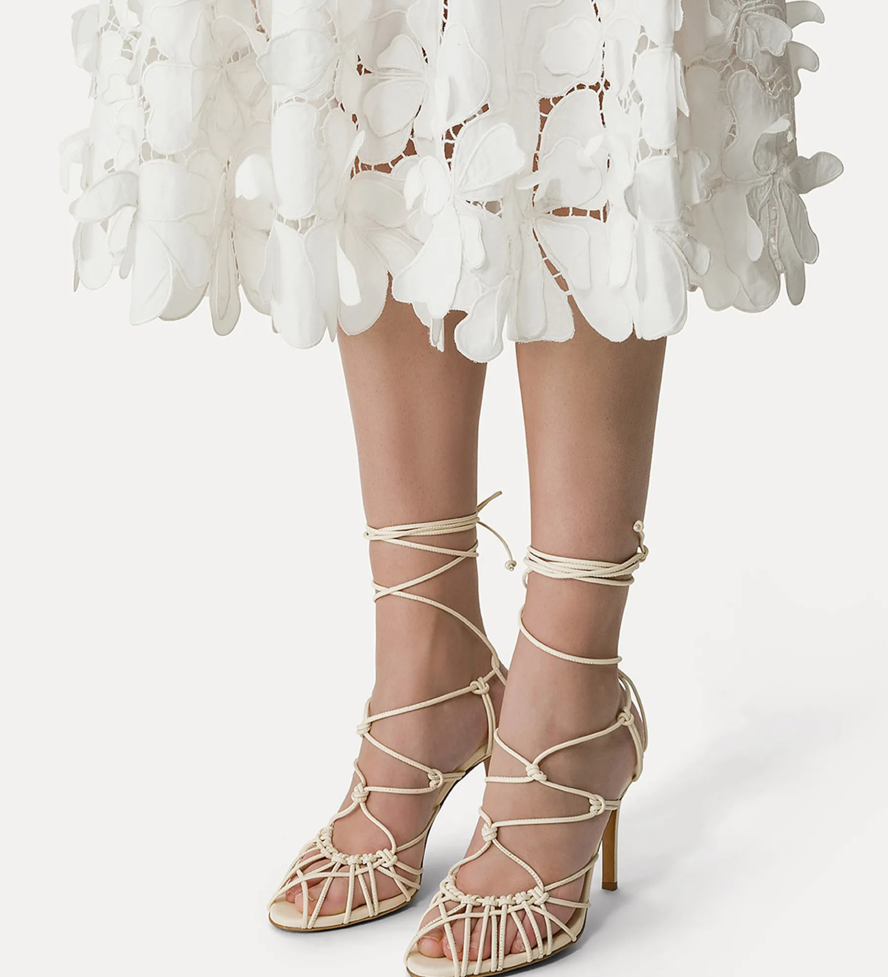 forte_forte sandals with a slender heel ivory^ Shoes