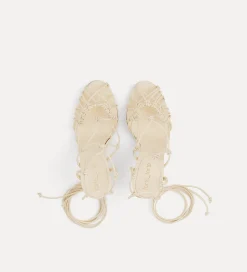 forte_forte sandals with a slender heel ivory^ Shoes
