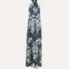 forte_forte satin dress with halterneck design oltremare^ Dresses