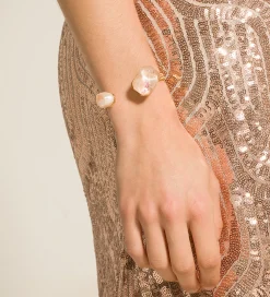 forte_forte sculptural bracelet with iridescent resin and pearl perla^ Jewels