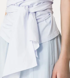 forte_forte self–tie shirt nuage^ Tops