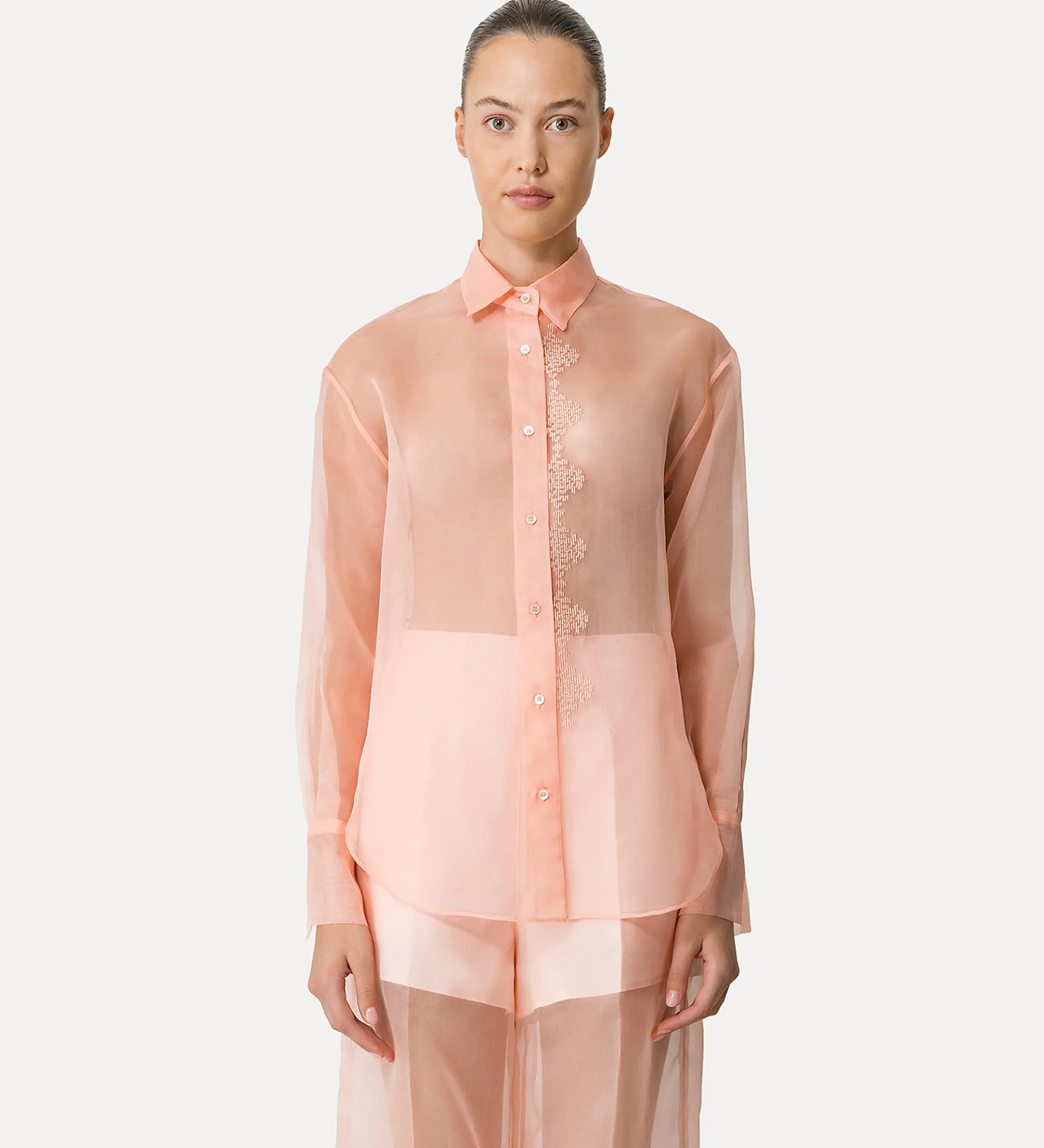 forte_forte shirt in silk organza pesco^ Shirts