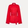 forte_forte shirt with cummerbund in poplin lacca^ Shirts