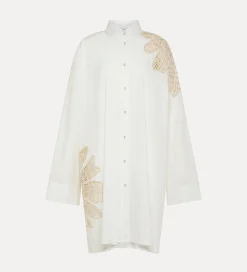 forte_forte shirtdress in poplin giglio^ Dresses