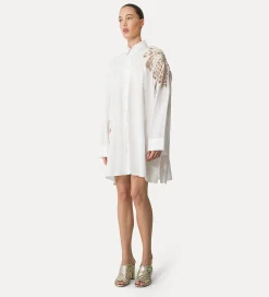 forte_forte shirtdress in poplin giglio^ Dresses