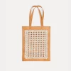 forte_forte shopper in leather and crochetwork naturale^ Bags And Belts