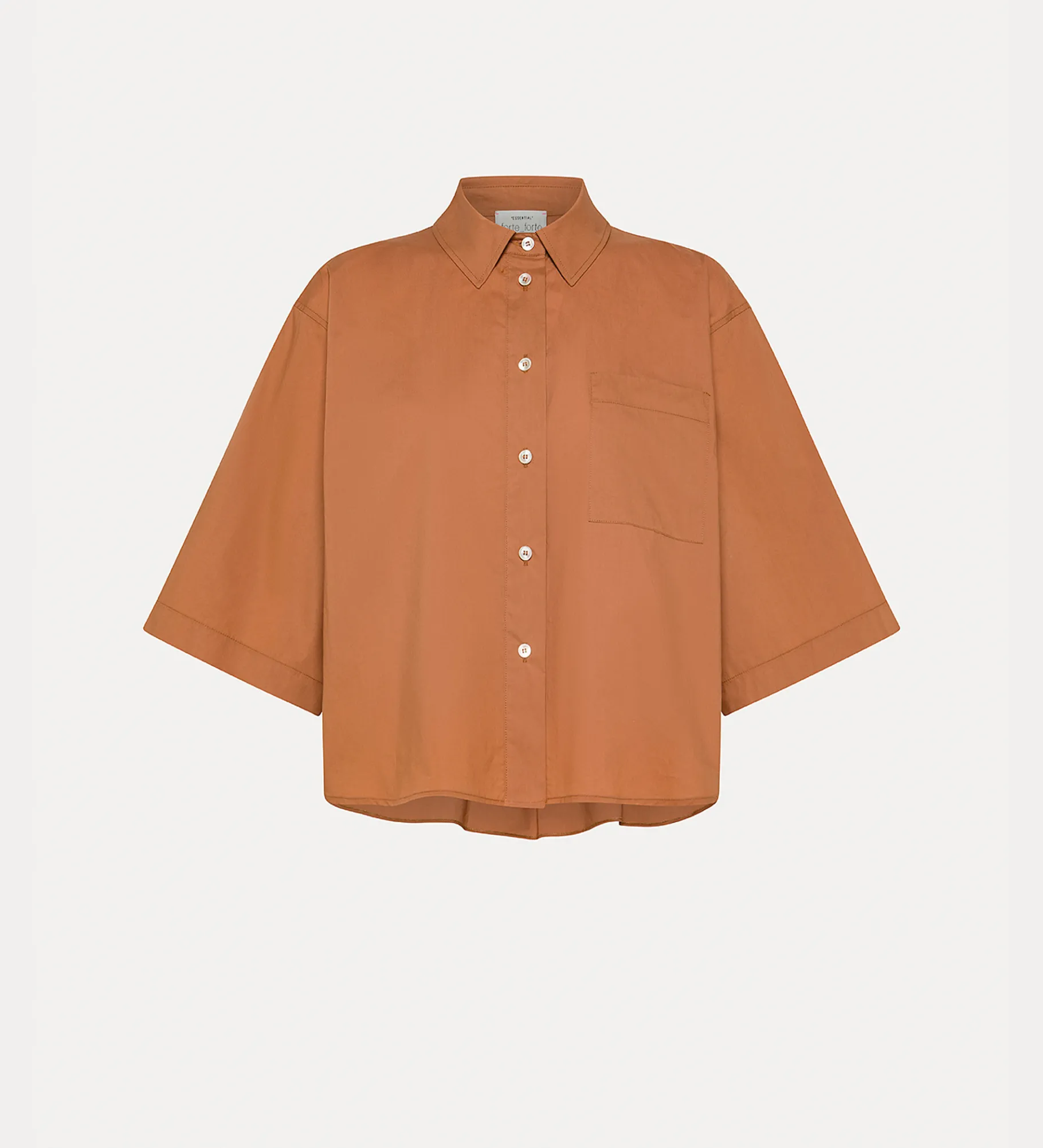 forte_forte short–sleeve shirt in poplin terra^ Shirts