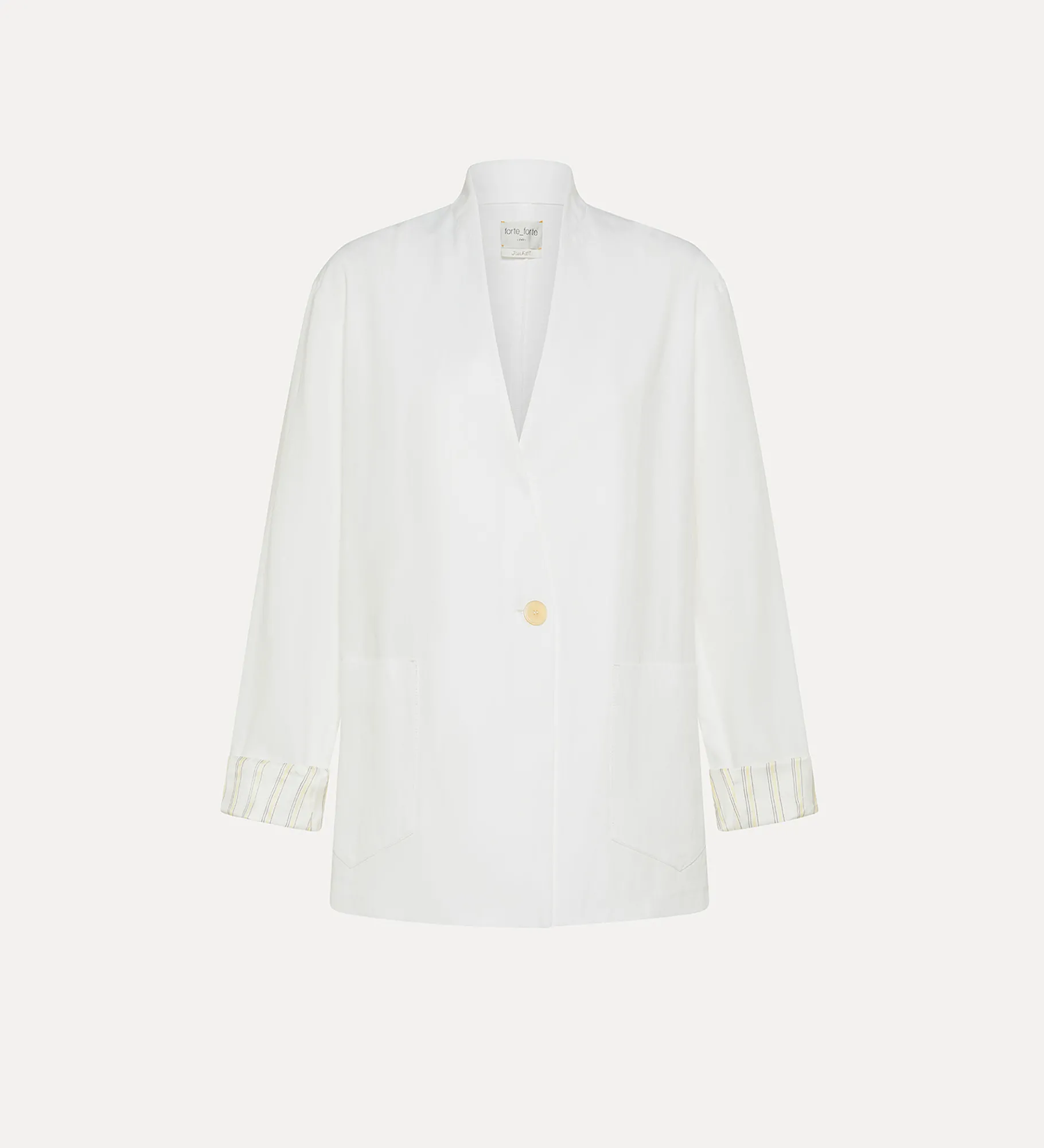 forte_forte single–breasted cotton jacket giglio^ Jackets