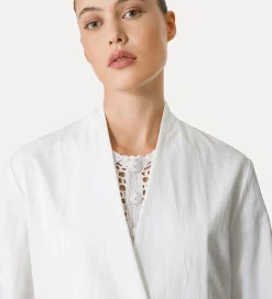 forte_forte single–breasted cotton jacket giglio^ Jackets