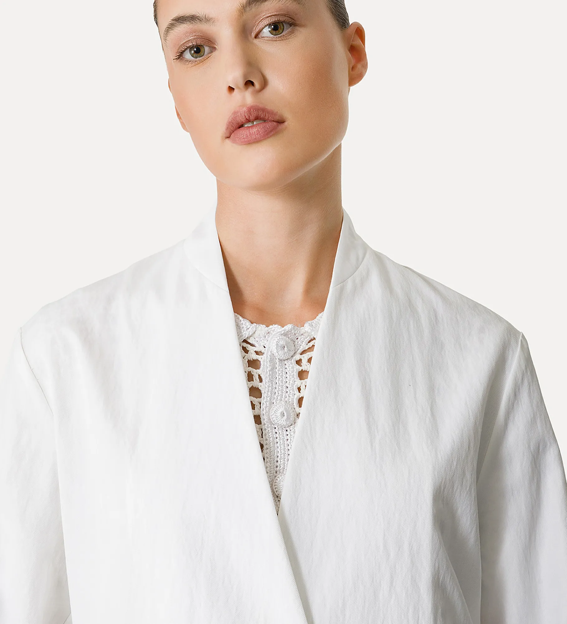 forte_forte single–breasted cotton jacket giglio^ Jackets